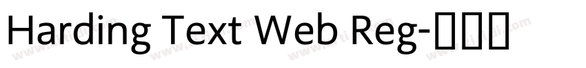 Harding Text Web Reg字体转换